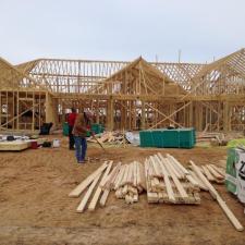 Installing the plumbing for a custom home in Forestburg 2